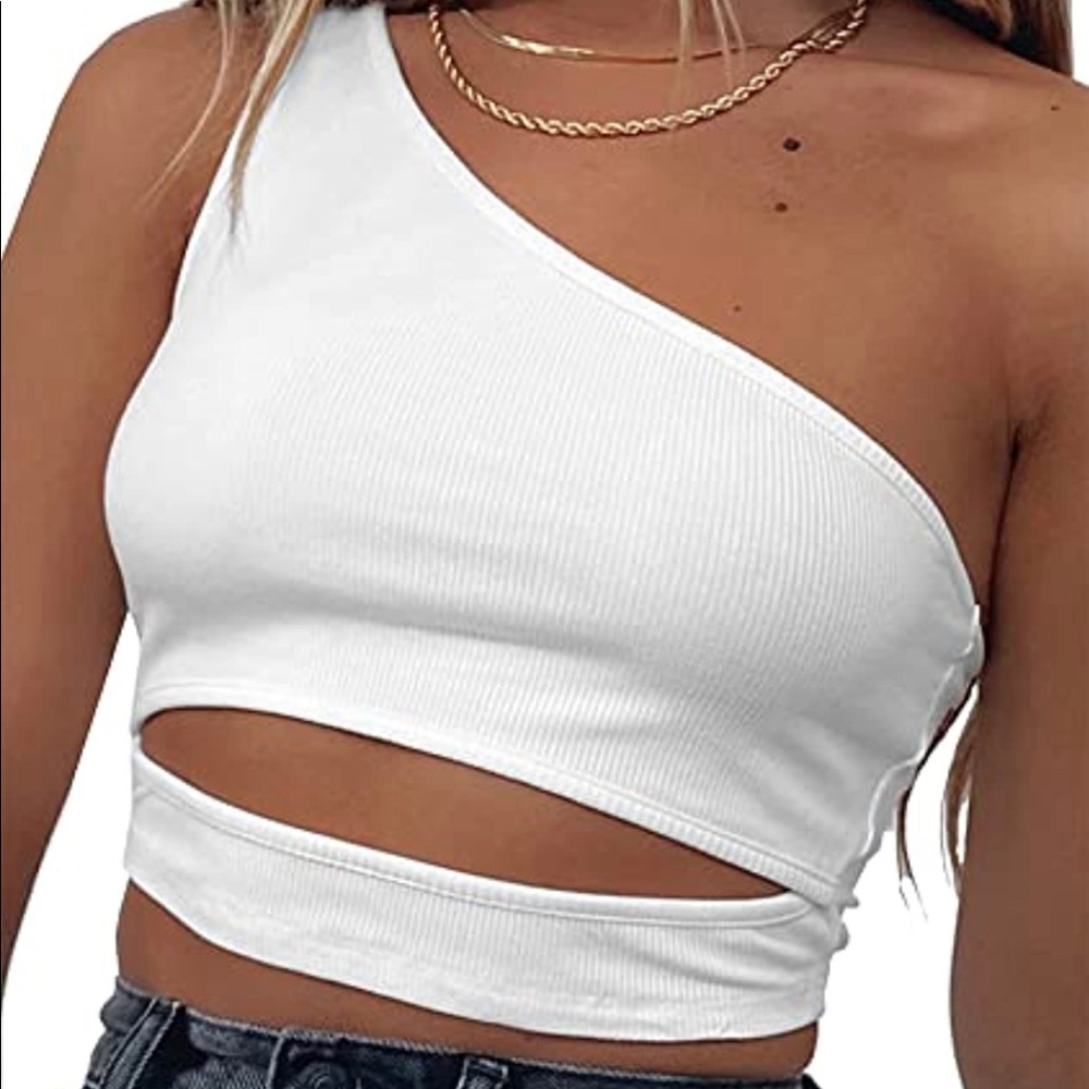 Cut Out One Shoulder Tank